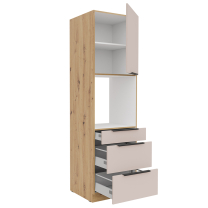 SOLEA k | vysoká skříňka 60 DPS-210 3S1F | 60 cm | PREMIUM BOX | artisan/kašmír | VÝBĚR ÚCHYTŮ