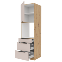 SOLEA k | vysoká skříňka 60 DPS-210 3S1F | 60 cm | PREMIUM BOX | artisan/kašmír | VÝBĚR ÚCHYTŮ