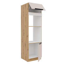 SOLEA k | vysoká skříňka 60 DPM-210 2F na vestavnou troubu a mikrovlnku | 60 cm | artisan/kašmír | VÝBĚR ÚCHYTŮ