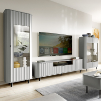 NOVADO s | TV stolek NO-5 | 196 cm | světle šedá