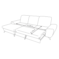 Sedací souprava ALTA | 172x279 cm | rozkládací + úložný prostor + 3x polštářek | VÝBĚR LÁTEK