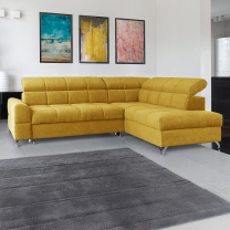 Sedací souprava SEMPRE | 270x204 cm | PRAVÁ | rozkládací + úložný prostor | VÝBĚR TKANIN