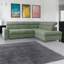 Sedací souprava SEMPRE | 270x204 cm | PRAVÁ | rozkládací + úložný prostor | VÝBĚR TKANIN
