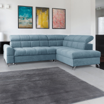 Sedací souprava SEMPRE | 270x204 cm | PRAVÁ | rozkládací + úložný prostor | VÝBĚR TKANIN