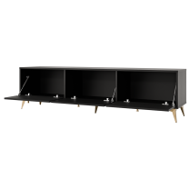 TOKYO 1 c | TV stolek RTV 303 | 180 cm | černá grafit/zlatá