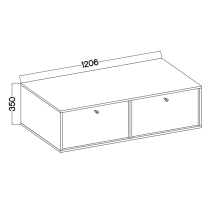 TOKYO 4 c | TV stolek RTV 302 | 120,6 cm | černá grafit/zlatá