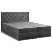 Postel dvoulůžko BOXSPRING MALAGA + topper v ceně | 160x200 | VÝBĚR TKANIN