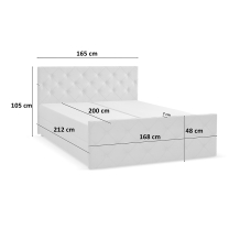 Postel dvoulůžko BOXSPRING HEAVEN + topper v ceně | 160x200 | VÝBĚR TKANIN