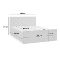 Postel dvoulůžko BOXSPRING HEAVEN + topper v ceně | 180x200 | VÝBĚR TKANIN