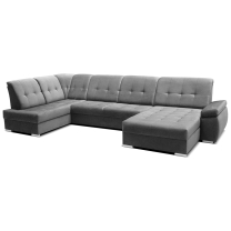 Sedací souprava ZEUS | 162x375x180 cm | LEVÁ | s funkcí RELAX | rozkládací + 2x úložný prostor | VÝBĚR TKANIN