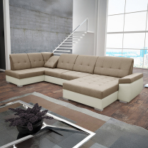 Sedací souprava ZEUS | 162x375x180 cm | LEVÁ | s funkcí RELAX | rozkládací + 2x úložný prostor | VÝBĚR TKANIN