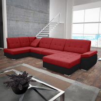 Sedací souprava ZEUS | 162x375x180 cm | LEVÁ | s funkcí RELAX | rozkládací + 2x úložný prostor | VÝBĚR TKANIN