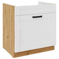 LUNA ab | dolní skříňka 80 ZL 1S dřezová | 80 cm | PREMIUM BOX | artisan/bílá
