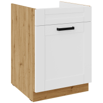 LUNA ab | dolní skříňka 60 ZL 1S dřezová | 60 cm | PREMIUM BOX | artisan/bílá
