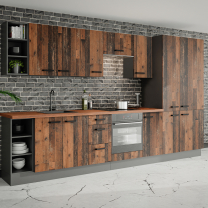 OLD STYLE | dolní kuchyňská skříňka 80 ZL 2F dřezová | 80 cm | antracit/old style