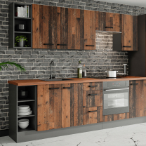 OLD STYLE | dolní kuchyňská skříňka 80 ZL 2F dřezová | 80 cm | antracit/old style