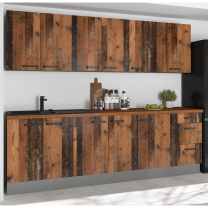 OLD STYLE | dolní kuchyňská skříňka 80 ZL 2F dřezová | 80 cm | antracit/old style