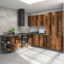 OLD STYLE | dolní kuchyňská skříňka 90x90 DN 2F rohová s policí | 90x90 cm | antracit/old style