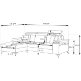 Sedací souprava BRICO MINI | 170x254 cm | rozkládací + úložný prostor | VÝBĚR TKANINY a NOŽIČEK