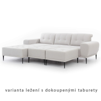 Sedací souprava RAPALLO | 194x256 cm | bez funkce | extra dlouhý otoman | VÝBĚR TKANINY