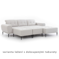 Sedací souprava RAPALLO | 256x194 cm | bez funkce | extra dlouhý otoman | VÝBĚR TKANINY
