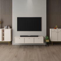 TOKYO 4 b | TV stolek RTV 303 | 180 cm | béžová/zlatá