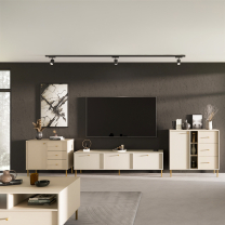 TOKYO 2 b | konferenční stolek 201 | 100,2x65 cm | béžová/zlatá