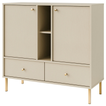 TOKYO 2 b | komoda 825 | 100,2 cm | béžová/zlatá