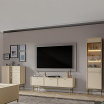 TOKYO 3 b | TV stolek RTV 302 | 120,6 cm | béžová/zlatá