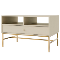 TOKYO 3 b | konferenční stolek 201 | 100,2x65 cm | béžová/zlatá