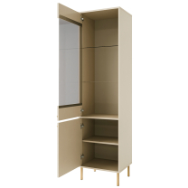 Obývací stěna TOKYO 2 b | 5 dílů | béžová/zlatá