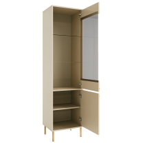 Obývací stěna TOKYO 2 b | 5 dílů | béžová/zlatá