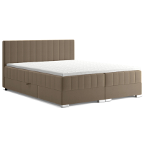 Postel dvoulůžko BOXSPRING EDIT + topper v ceně | 180x200 | 05 taupe hnědá