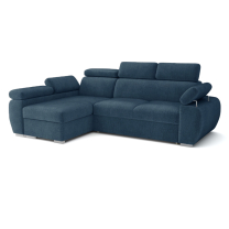 Sedací souprava BASTON | 170x255 cm | rozkládací + úložný prostor | 13 tmavě modrá