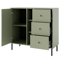 TOKYO 2 e | komoda 824 | 100,2 cm | eukalyptová/černá