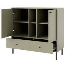 TOKYO 2 e | komoda 825 | 100,2 cm | eukalyptová/černá