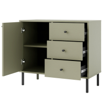 TOKYO 2 e | komoda 814 | 83,6 cm | eukalyptová/černá