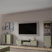 TOKYO 2 e | komoda 812 | 83,6 cm | eukalyptová/černá