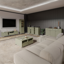 TOKYO 2 e | komoda 813 | 124,5 cm | eukalyptová/černá