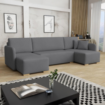 Sedací souprava COMA U | 140x292x140 cm | rozkládací + úložný prostor | VÝBĚR TKANIN