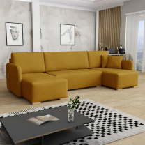 Sedací souprava COMA U | 140x292x140 cm | rozkládací + úložný prostor | VÝBĚR TKANIN
