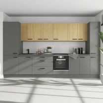 SCANDI sc | dolní skříňka 80 ZL 2 F dřezová | 80 cm | šedá/rybí kost