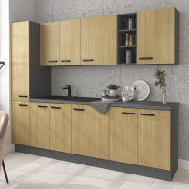 SCANDI sc | dolní skříňka 80 D 2F s policí | 80 cm | šedá/rybí kost
