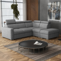 Sedací souprava PEDRO L | 250x230 cm | PRAVÁ | rozkládací + úložný prostor | polohovatelné záhlavníky | VÝBĚR TKANIN