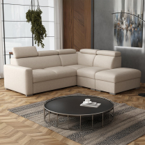 Sedací souprava PEDRO L | 250x230 cm | PRAVÁ | rozkládací + úložný prostor | polohovatelné záhlavníky | VÝBĚR TKANIN