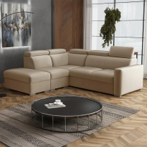 Sedací souprava PEDRO L | 230x250 cm | LEVÁ | rozkládací + úložný prostor | polohovatelné záhlavníky | VÝBĚR TKANIN