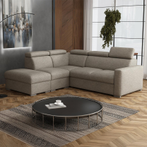 Sedací souprava PEDRO L | 230x250 cm | LEVÁ | rozkládací + úložný prostor | polohovatelné záhlavníky | VÝBĚR TKANIN