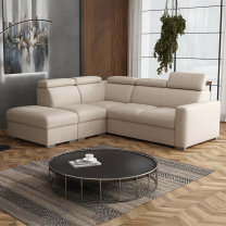 Sedací souprava PEDRO L | 230x250 cm | LEVÁ | rozkládací + úložný prostor | polohovatelné záhlavníky | VÝBĚR TKANIN