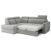 Sedací souprava PEDRO L | 200x250 cm | LEVÁ | rozkládací + úložný prostor | polohovatelné záhlavníky | VÝBĚR TKANIN