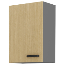 SCANDI sc | horní skříňka 50 G-72 1F s policemi | 50 cm | šedá/rybí kost